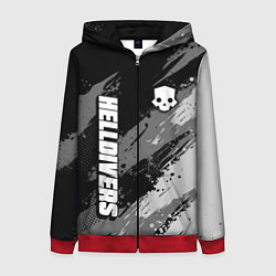 Женская толстовка на молнии Helldivers 2: Skull Logo
