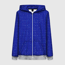 Женская толстовка на молнии Ультрамарин мелкие полосочки