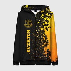 Толстовка на молнии женская Everton - gold gradient по-вертикали, цвет: 3D-черный