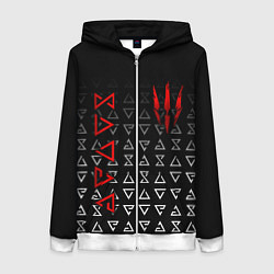 Женская толстовка на молнии Знаки начальной магии из The witcher