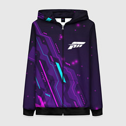 Женская толстовка на молнии Forza Horizon neon gaming