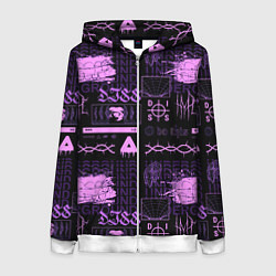 Женская толстовка на молнии Underground pattern color