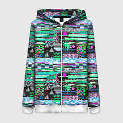 Толстовка на молнии женская Abstract color pattern, цвет: 3D-белый