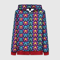 Женская толстовка на молнии Furry color anime animal faces