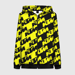 Женская толстовка на молнии KTU жёлто чёрный стиль