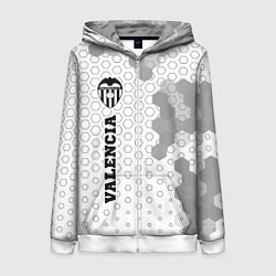 Толстовка на молнии женская Valencia sport на светлом фоне по-вертикали, цвет: 3D-белый