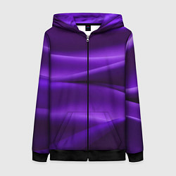 Толстовка на молнии женская Фиолетовый шелк, цвет: 3D-черный