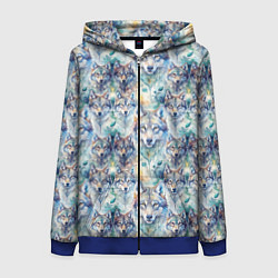 Женская толстовка на молнии Паттерн из волков