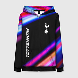 Толстовка на молнии женская Tottenham speed game lights, цвет: 3D-черный