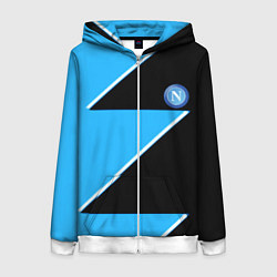 Толстовка на молнии женская Napoli fc geometry blue, цвет: 3D-белый