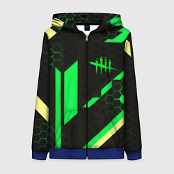 Толстовка на молнии женская Dead by daylight geometry pattern, цвет: 3D-синий