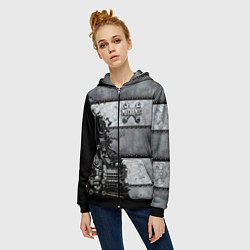Толстовка на молнии женская Mechanic Iron, цвет: 3D-черный — фото 2