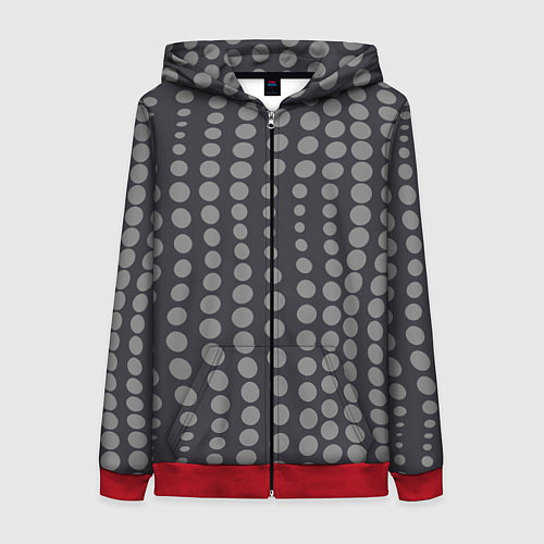 Женская толстовка на молнии Виляющие шары / 3D-Красный – фото 1