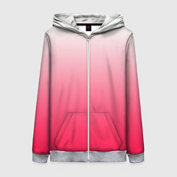 Толстовка на молнии женская Розовый градиент, цвет: 3D-меланж