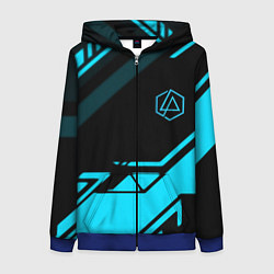 Толстовка на молнии женская Linkin park geometry, цвет: 3D-синий