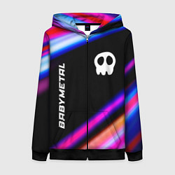 Толстовка на молнии женская Babymetal neon rock lights, цвет: 3D-черный