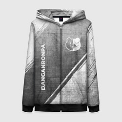 Толстовка на молнии женская Danganronpa - grey gradient вертикально, цвет: 3D-черный