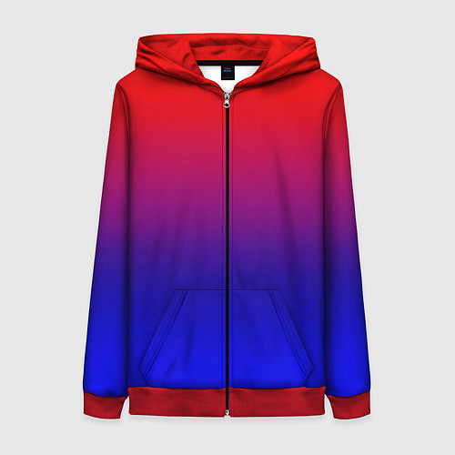 Женская толстовка на молнии Битва градиентов / 3D-Красный – фото 1