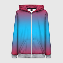 Толстовка на молнии женская Neon gradeinet, цвет: 3D-меланж