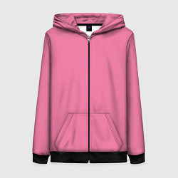 Толстовка на молнии женская Эмоция стыда - розовый, цвет: 3D-черный
