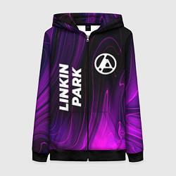 Толстовка на молнии женская Linkin Park 2024 violet plasma, цвет: 3D-черный