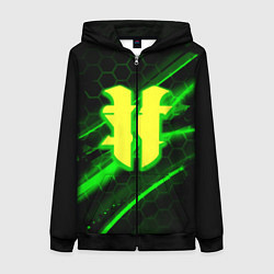 Женская толстовка на молнии Starcraft 2 кислотные соты линии