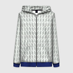 Толстовка на молнии женская Чёрные точки на белом фоне, цвет: 3D-синий