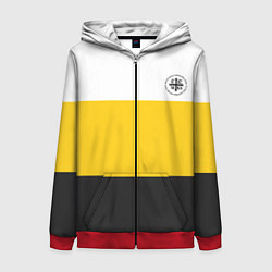 Толстовка на молнии женская Когда была свободна Русь - НИКА, цвет: 3D-красный