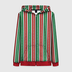 Женская толстовка на молнии Knitted pattern