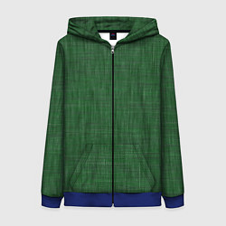 Толстовка на молнии женская Хвойный коврик, цвет: 3D-синий