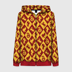 Женская толстовка на молнии Гарри Поттер факультеты