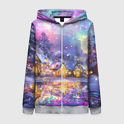 Женская толстовка на молнии Настроение рождества