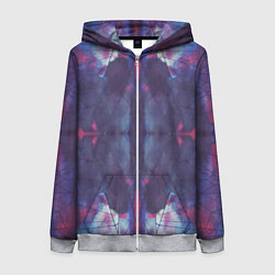 Толстовка на молнии женская Космическая паутина, цвет: 3D-меланж