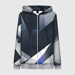 Женская толстовка на молнии Абстракция город следующего века