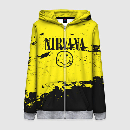 Женская толстовка на молнии Нирвана мазки / 3D-Меланж – фото 1