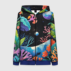 Женская толстовка на молнии Подводная фантастика