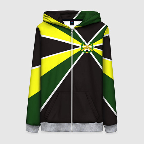 Женская толстовка на молнии Мотострелковые войска: лавры / 3D-Меланж – фото 1