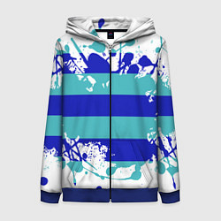 Женская толстовка на молнии Капли краски