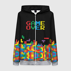 Женская толстовка на молнии Game over