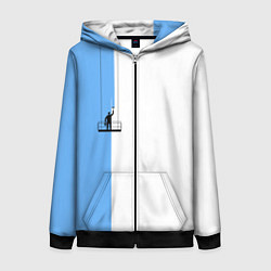 Женская толстовка на молнии Моляр красит стену