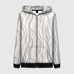 Толстовка на молнии женская Рельефный узор, цвет: 3D-черный