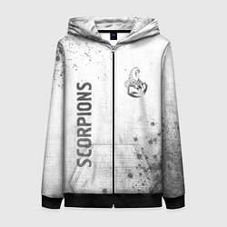 Толстовка на молнии женская Scorpions - white gradient вертикально, цвет: 3D-черный