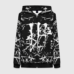 Женская толстовка на молнии Monster energy белые штрихи краско