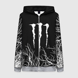 Женская толстовка на молнии Monster energy лес