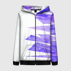 Женская толстовка на молнии Color white purple