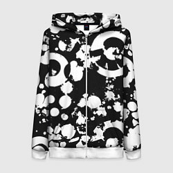 Женская толстовка на молнии Модная чб абстракция - нейроарт