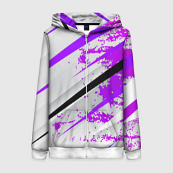Женская толстовка на молнии Color white light pink