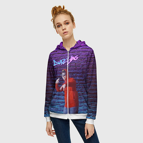 Женская толстовка на молнии DURSLAG / 3D-Белый – фото 3
