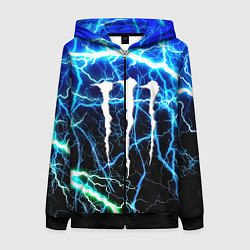 Женская толстовка на молнии Monster energy electro