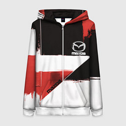 Женская толстовка на молнии Mazda логотип